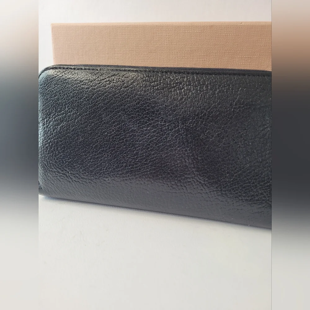 Miu Miu Long Black Leather Wallet